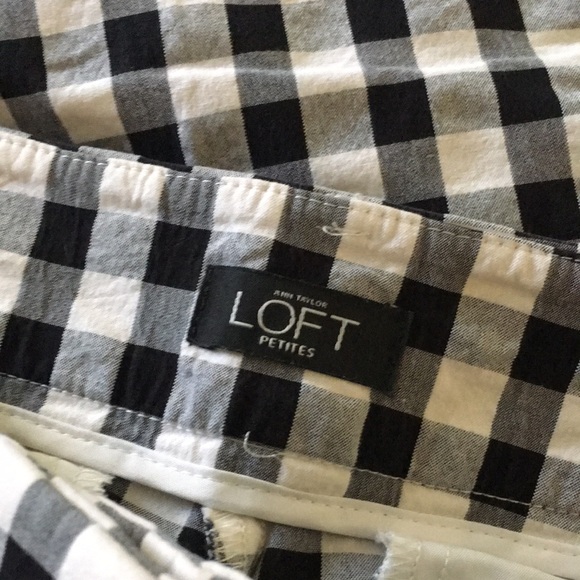 Ann Taylor Loft Gingham Julie Fit Slacks - Picture 6 of 8